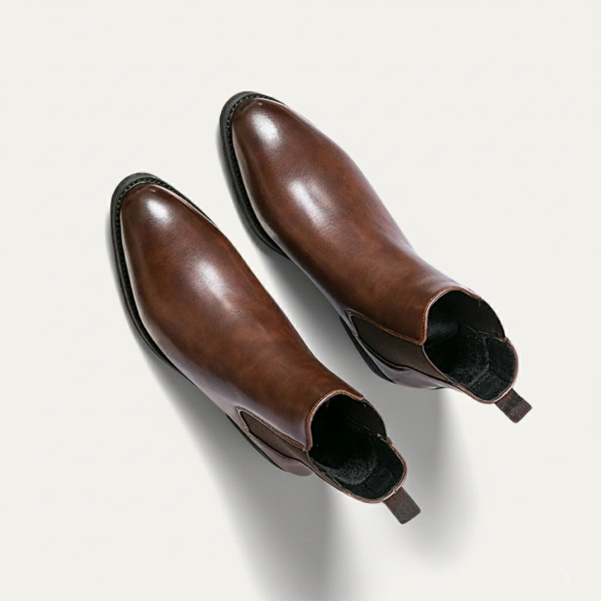 The Cobblestone - Herr Klassiska Ankel Slip On Läderstövlar