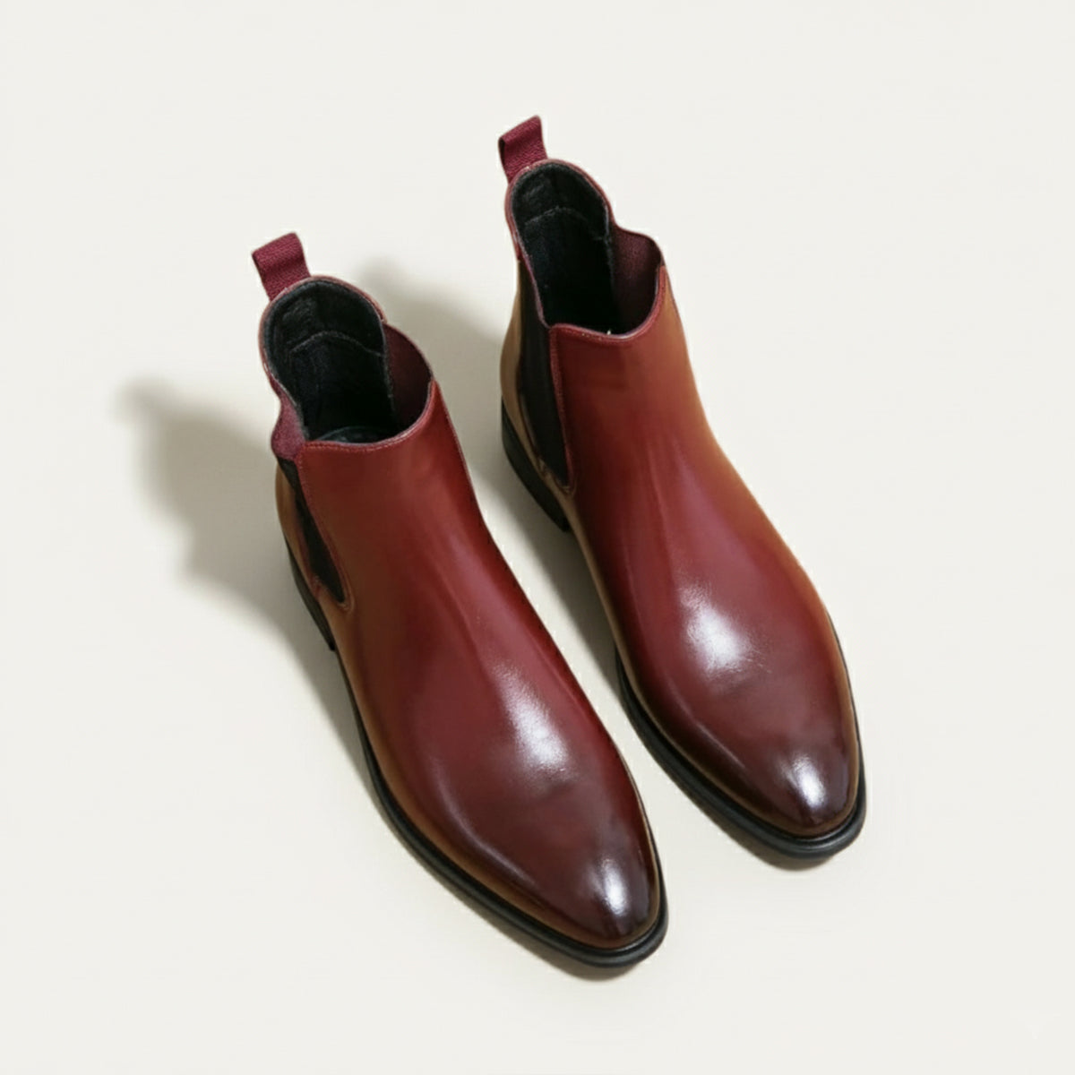 The Cobblestone - Herr Klassiska Ankel Slip On Läderstövlar