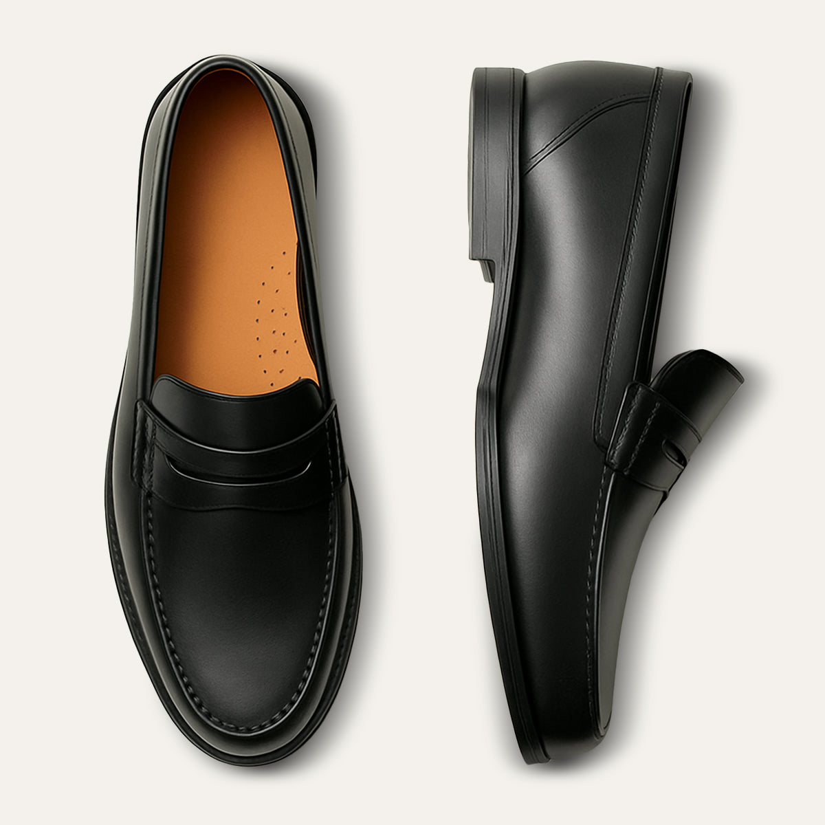 The Penrose - Slip On Läder Loafers för Män