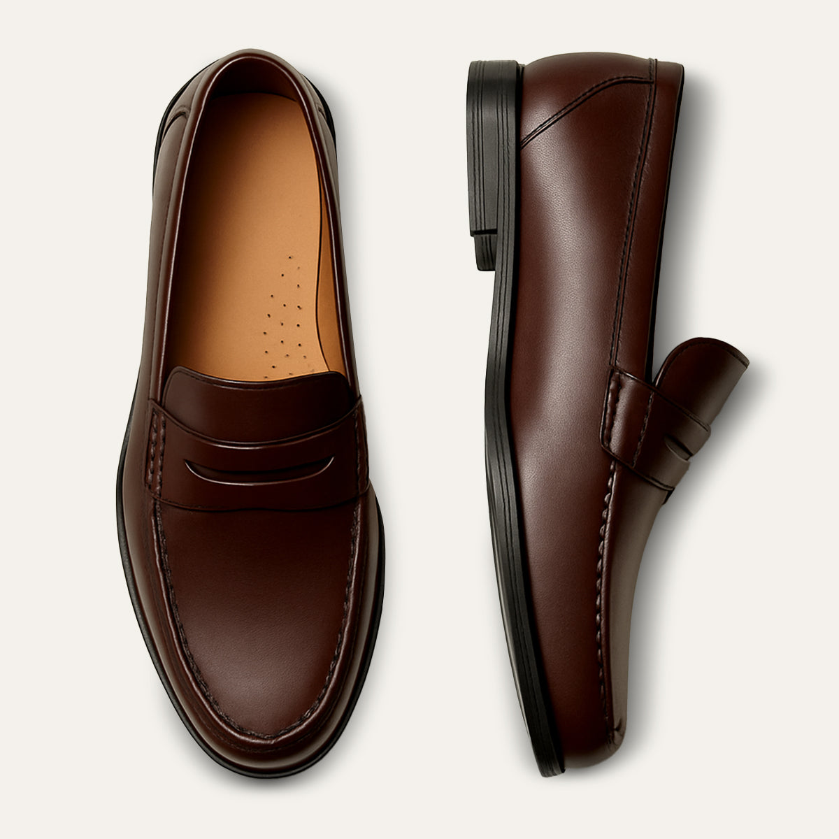 The Penrose - Slip On Läder Loafers för Män