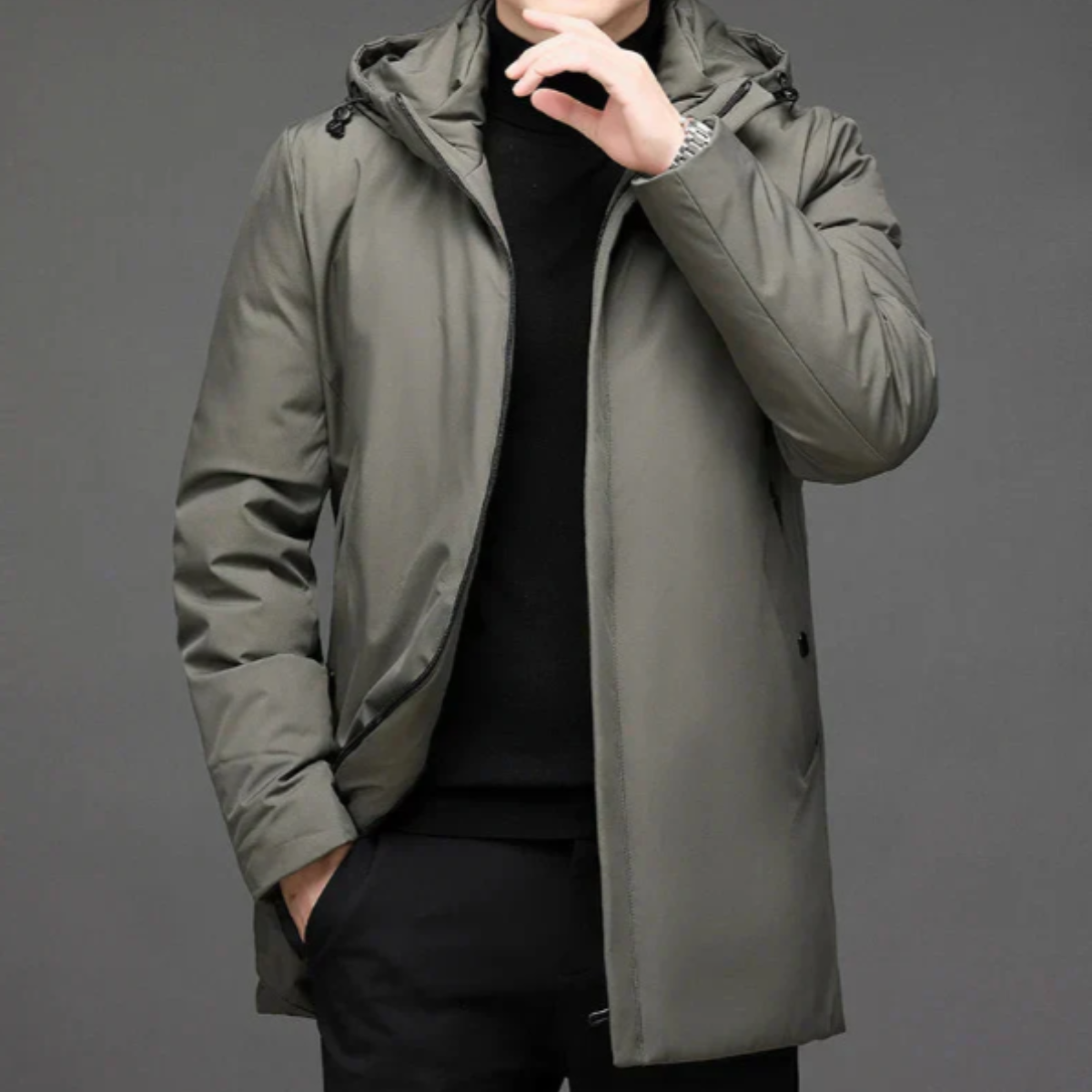 The Montclair - Herr Modern Fit Varm Huva Jacka