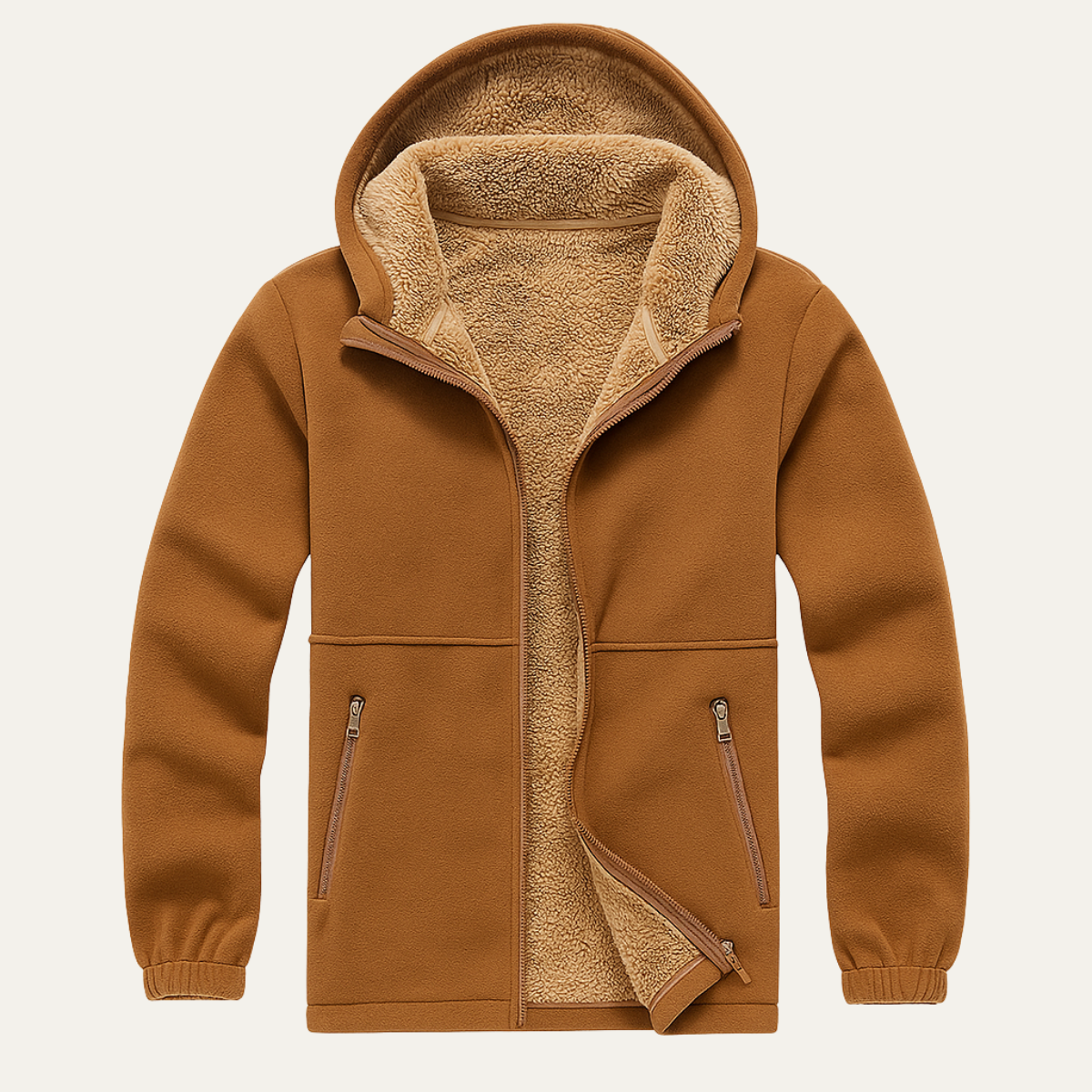 The Glenhaven - Herr Vinter Soft Shell Fleece Zip Up Huva Jacka