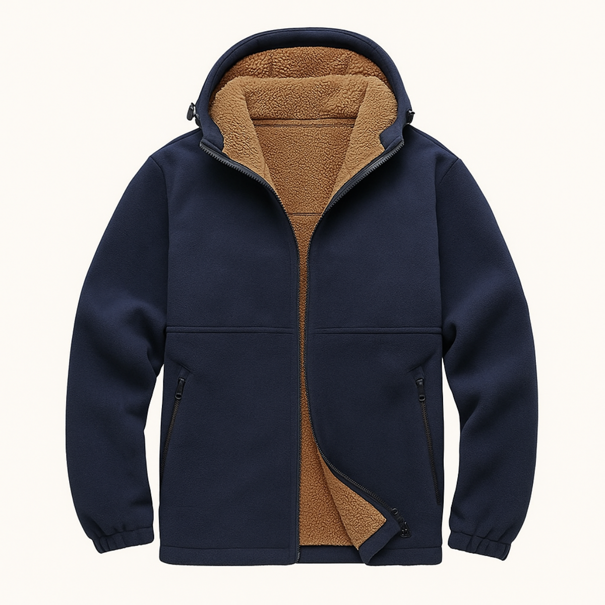 The Harriman - Herr Varm Soft Shell Fleece Zip Up Huva Jacka