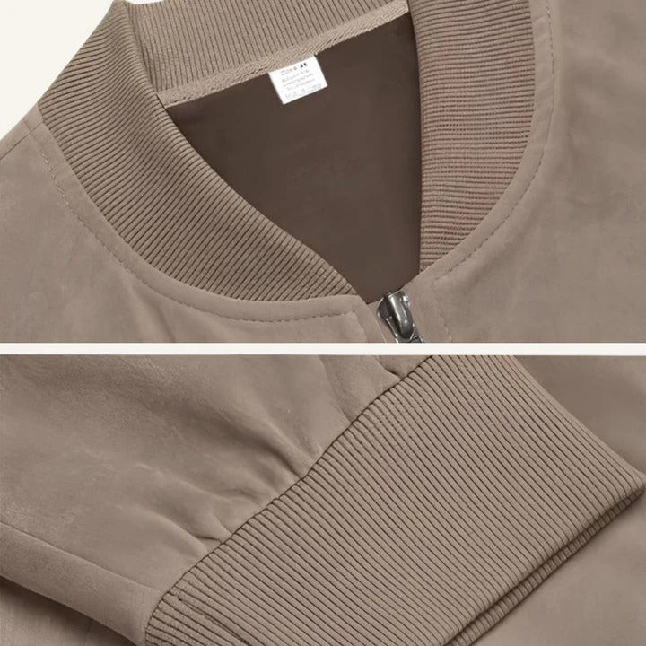 Elegant vintage mocka jacka Verona för herrar - Premium höstdesign 2025