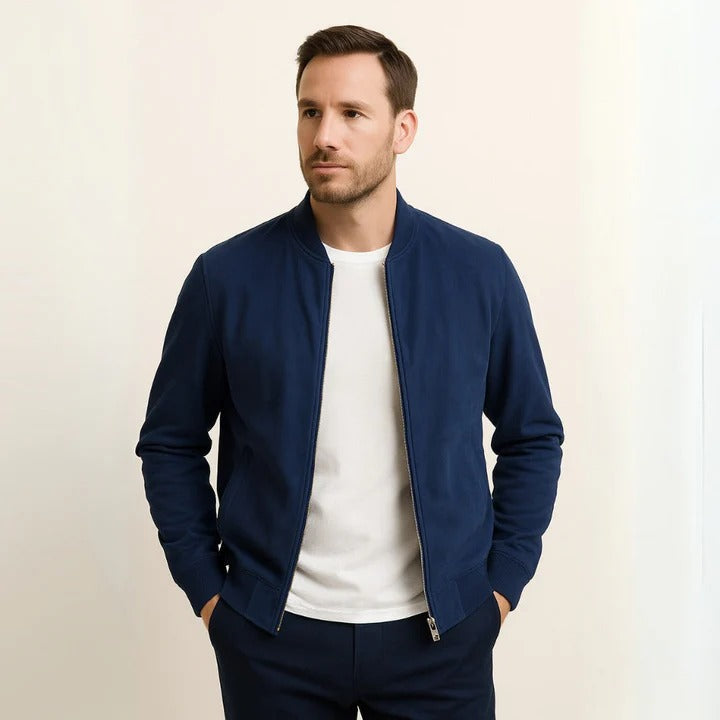 Elegant vintage mocka jacka Verona för herrar - Premium höstdesign 2025