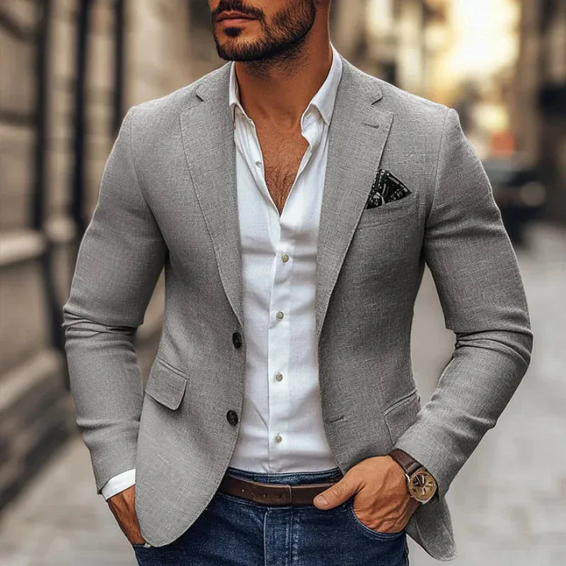 The Windsor - Klassisk Slim Fit Blazer för Herr i Lyxigt Tyg