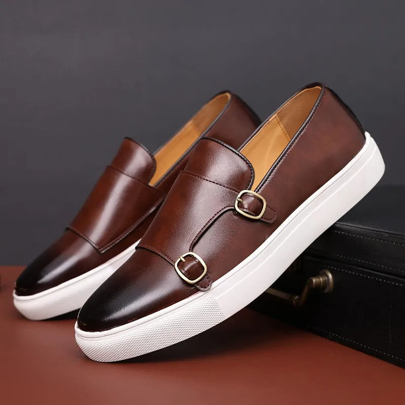 The Mayfair – Monk strap sneakers i läder för herr