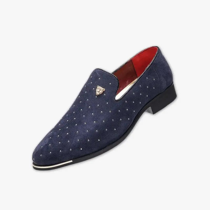 The Abingdon - Herr Lyxiga slip on loafers i sammet med strass
