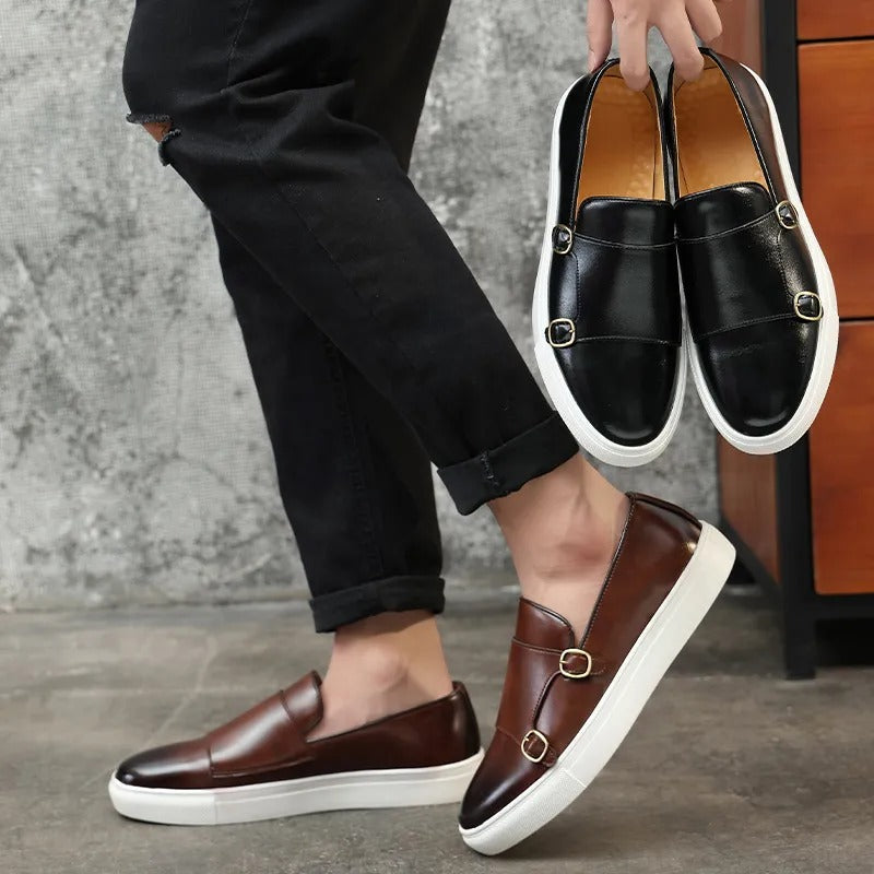 The Mayfair – Monk strap sneakers i läder för herr