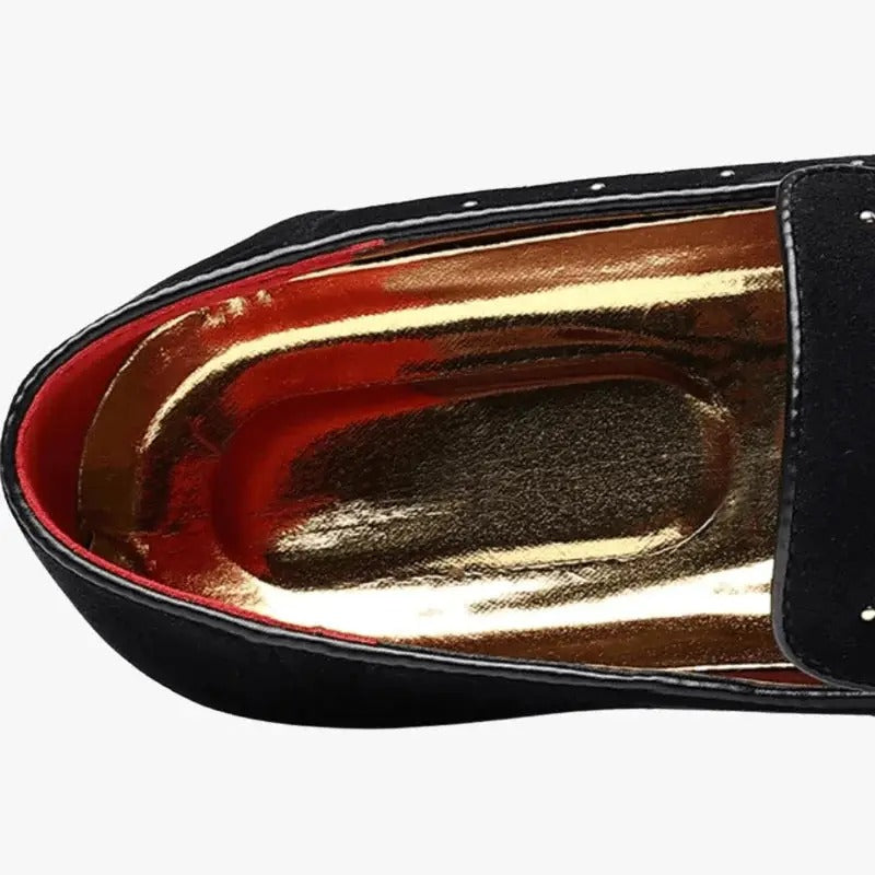 The Abingdon - Herr Lyxiga slip on loafers i sammet med strass