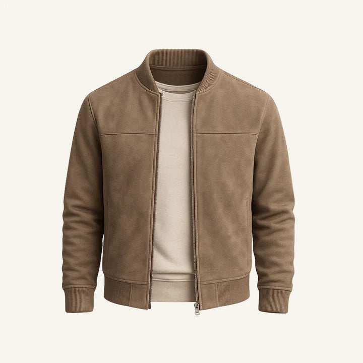 Elegant vintage mocka jacka Verona för herrar - Premium höstdesign 2025