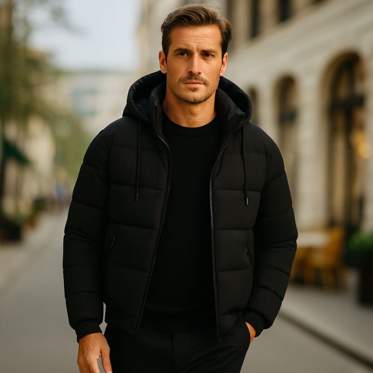 St. Moritz Lyxig Herrjacka – Varm, Elegant, Begränsad Utgåva 2025