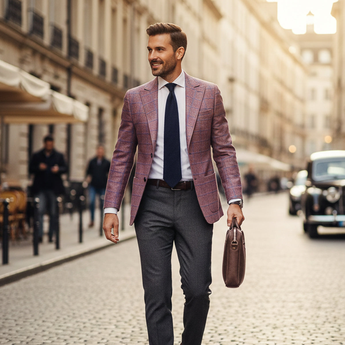 The Garda Porto - Herrar Rutig Dubbelknäppt Kavaj