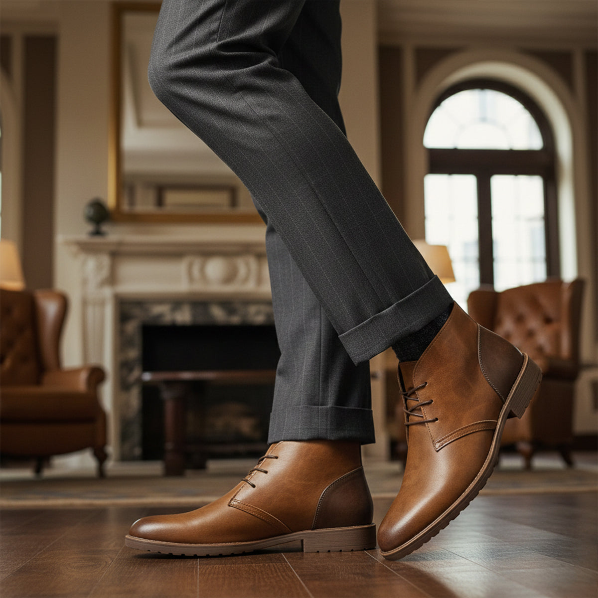 The Elderpine – Herr chukka boots i läder