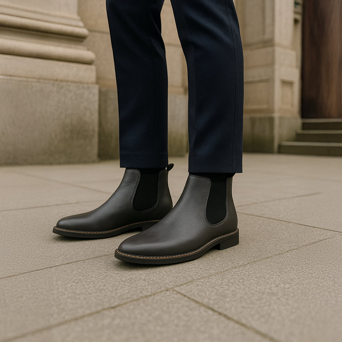 The Fort William - Herrstyliga Bekväma Läder Chelsea Boots