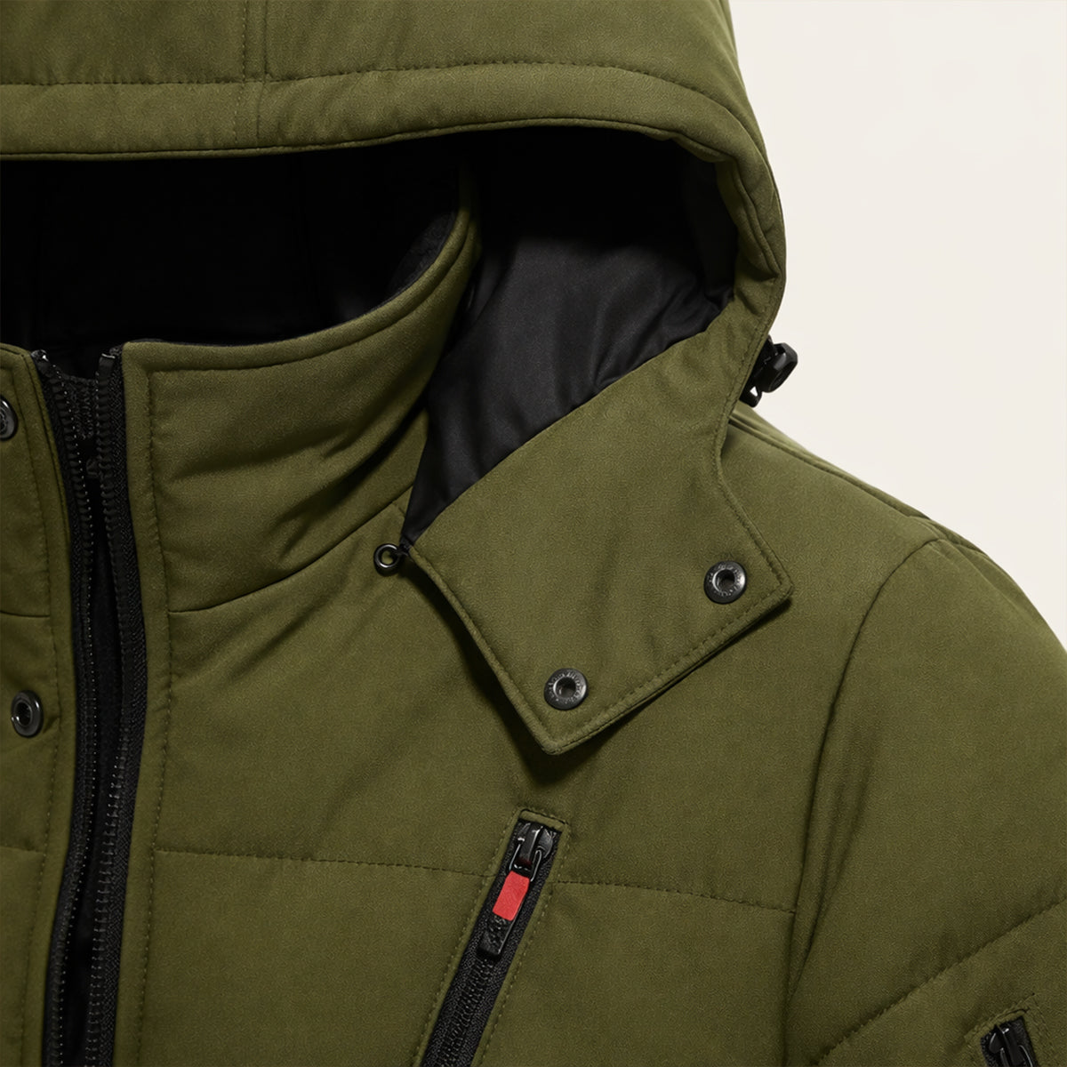 The Brookhaven - Herr Varm Hooded Vinter Pufferjacka med Dragkedjefickor