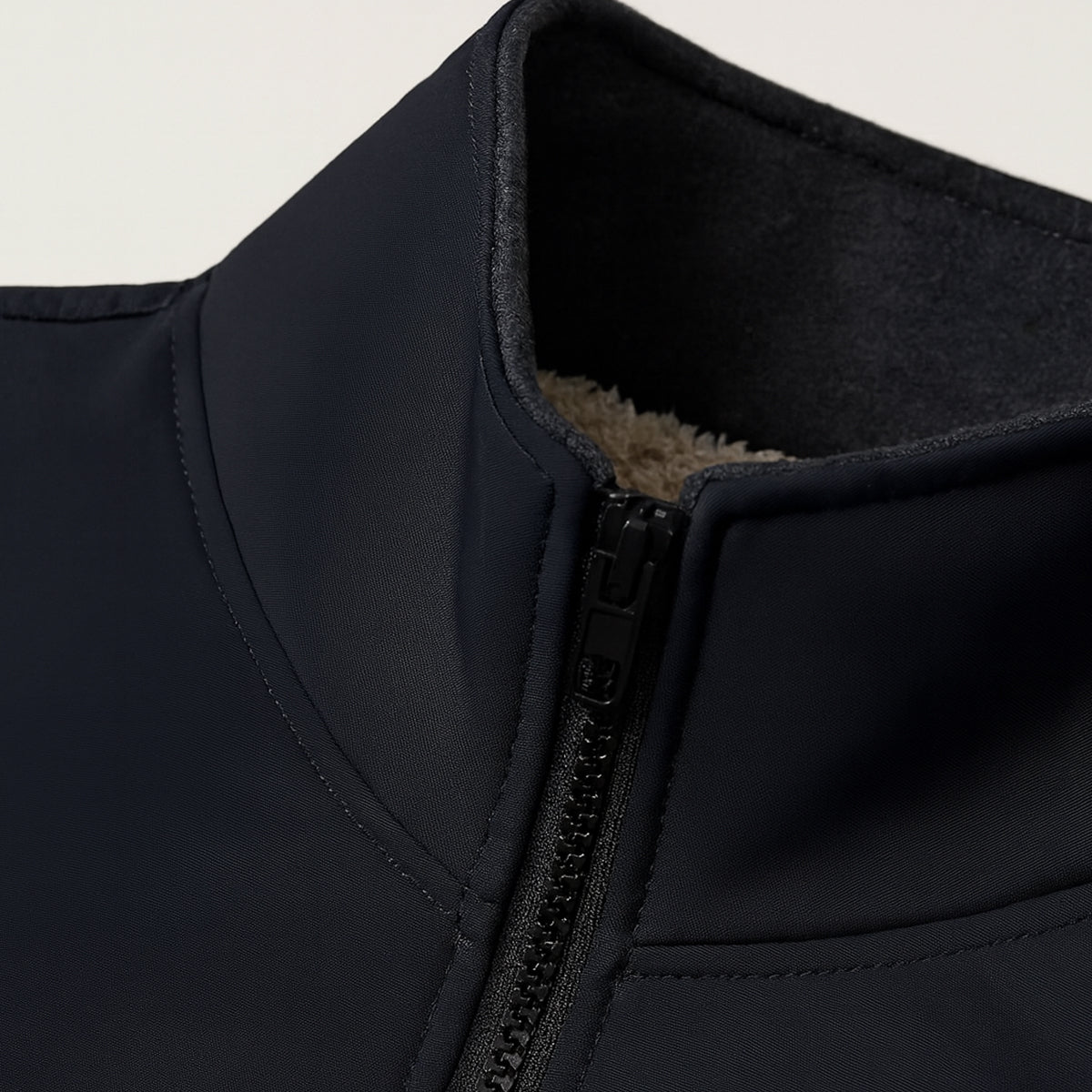 Aspen Herr Fleecefodrad Vindjacka – Lätt Bombarjacka med Flera Fickor