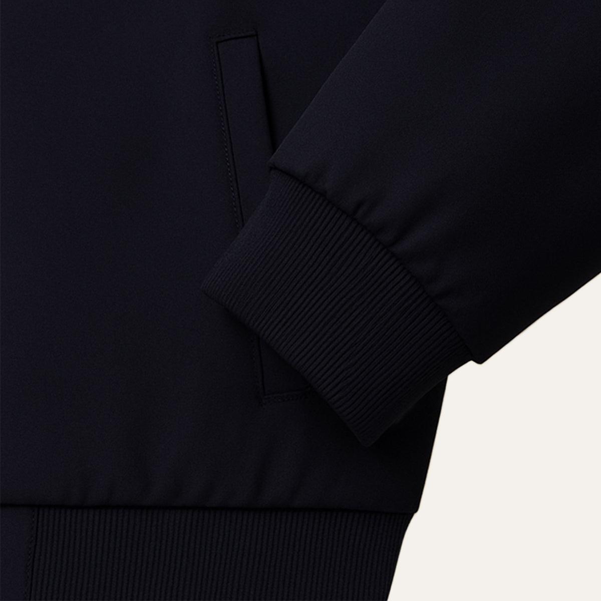 Aspen Herr Fleecefodrad Vindjacka – Lätt Bombarjacka med Flera Fickor