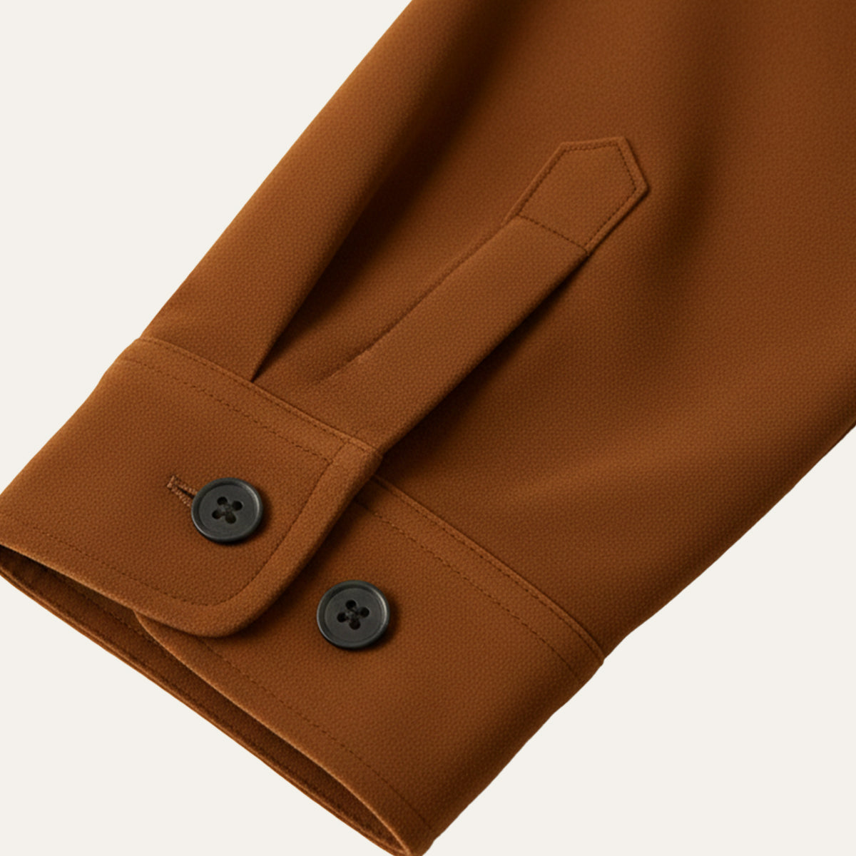 Hyatt Herren Kamelfärgad mocka Overshirt - Slim fit lyxig jacka med fickor
