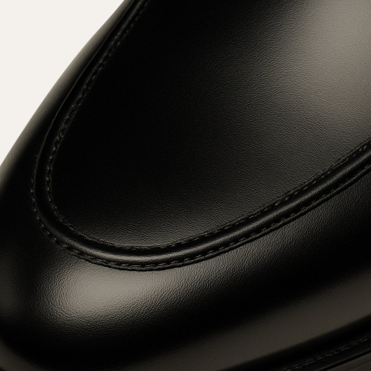 The Caernarfon – Svarta läderloafers med hästbit-detalj för herr