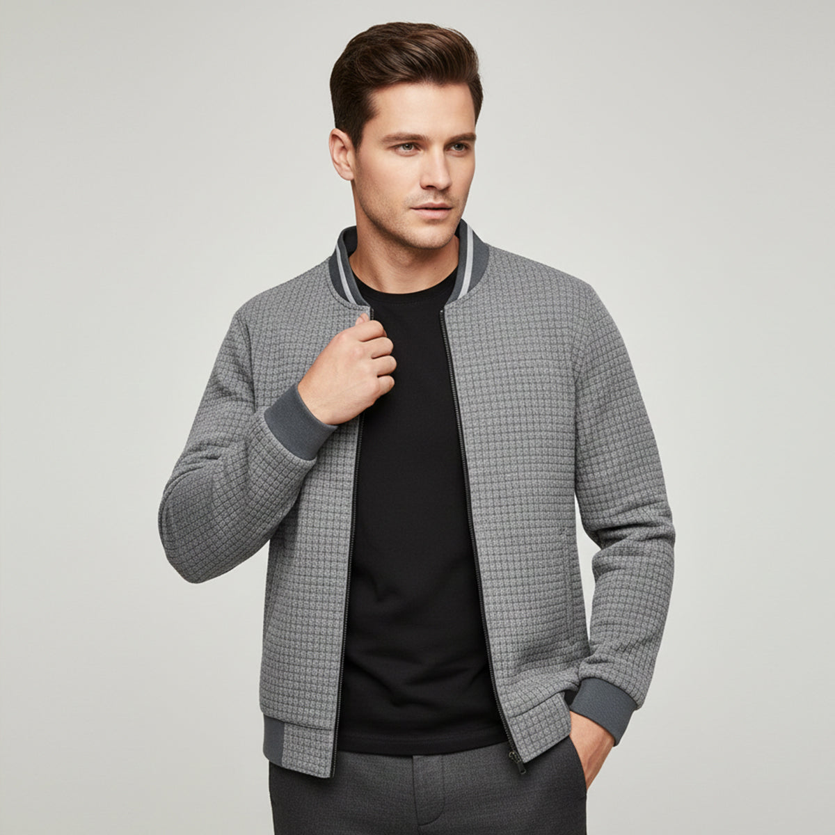 Oakshade Quiltad Jacka – Avslappnad Zip-up Väst för Alla Tillfällen