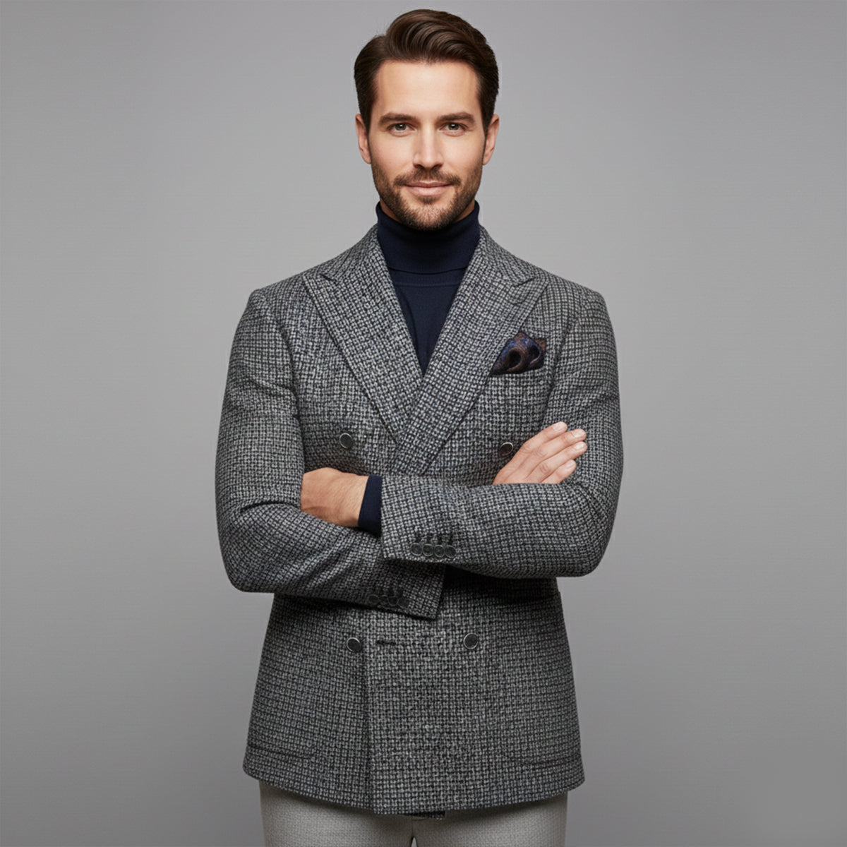 The Garda Porto - Herrar Rutig Dubbelknäppt Kavaj