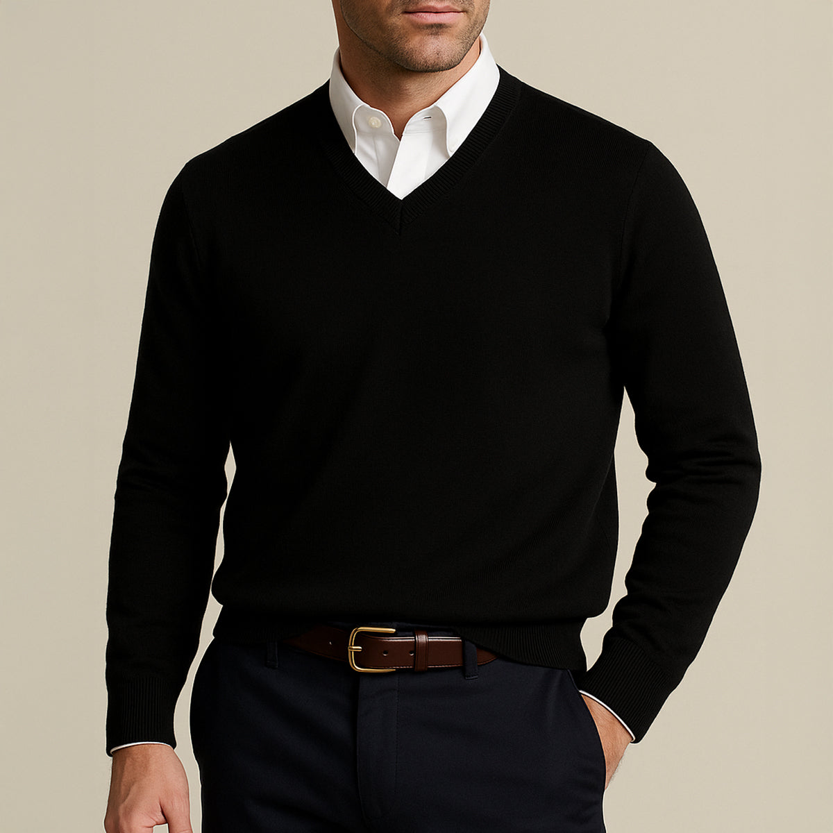 Cashmere-vestern Cleveland för män – Elegans och komfort i säkert förvar