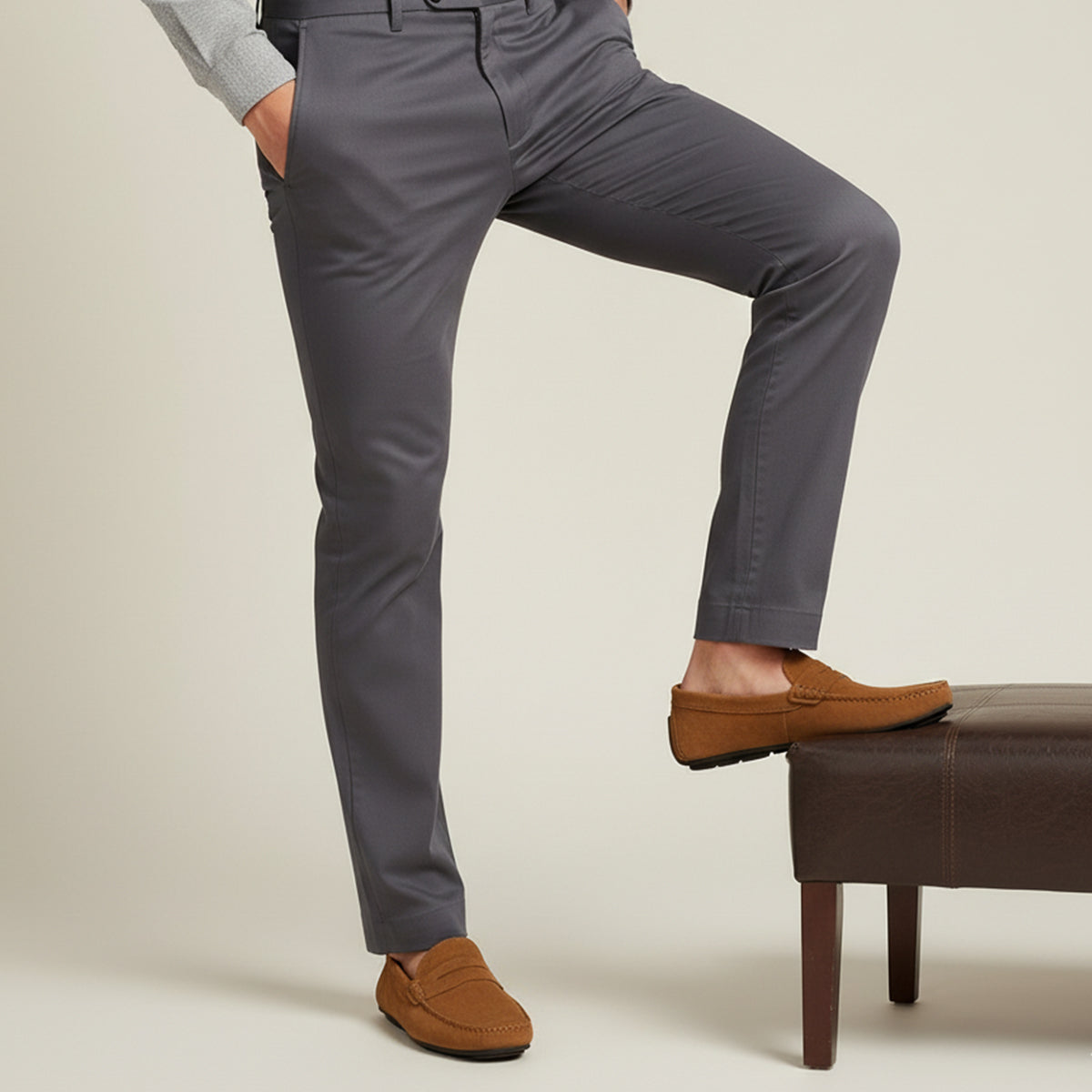 The Corsica - Eleganta Herr Loafers i Mjukt Läder med Penny-Detalj