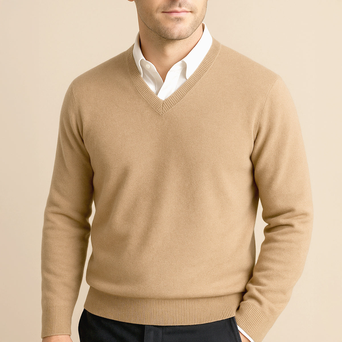 Cashmere-vestern Cleveland för män – Elegans och komfort i säkert förvar