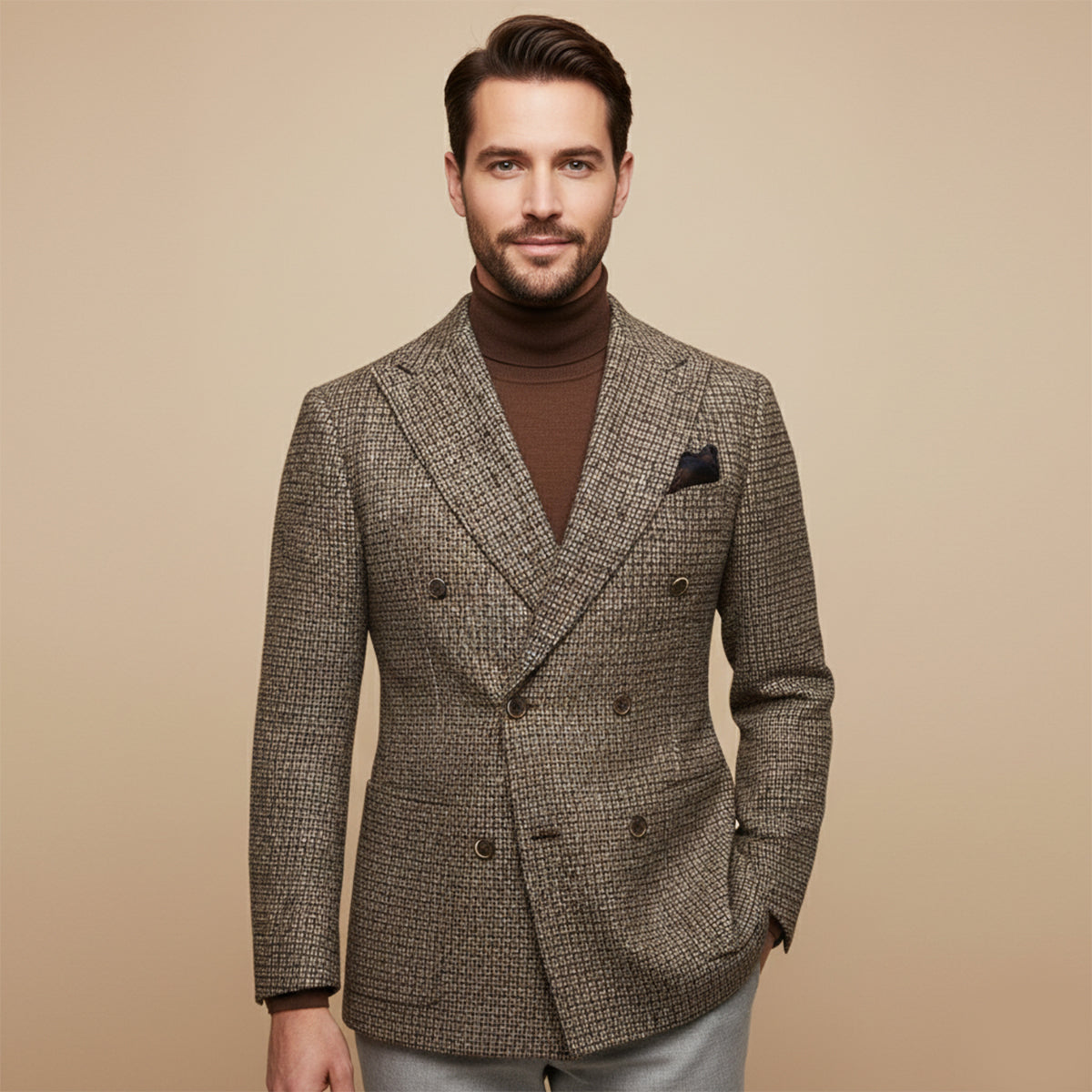 The Garda Porto - Herrar Rutig Dubbelknäppt Kavaj