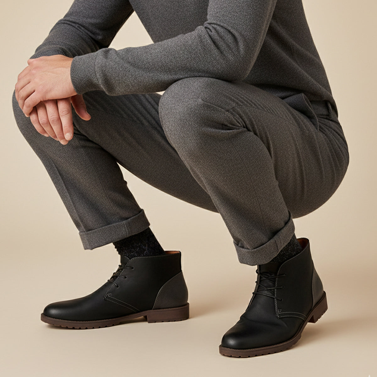 The Elderpine – Herr chukka boots i läder