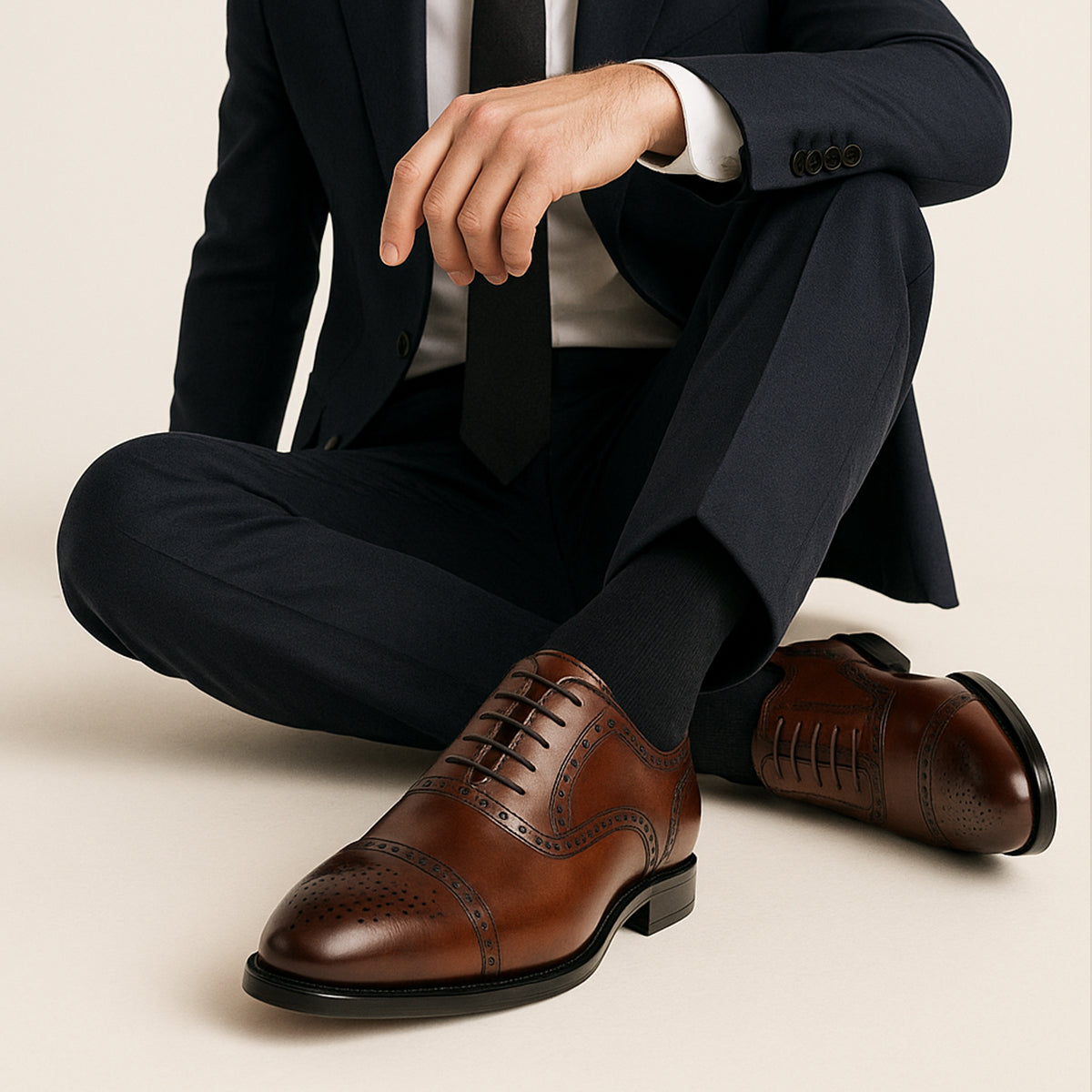 The Malcesine - Herrskor i läder av hög kvalitet i nötläder